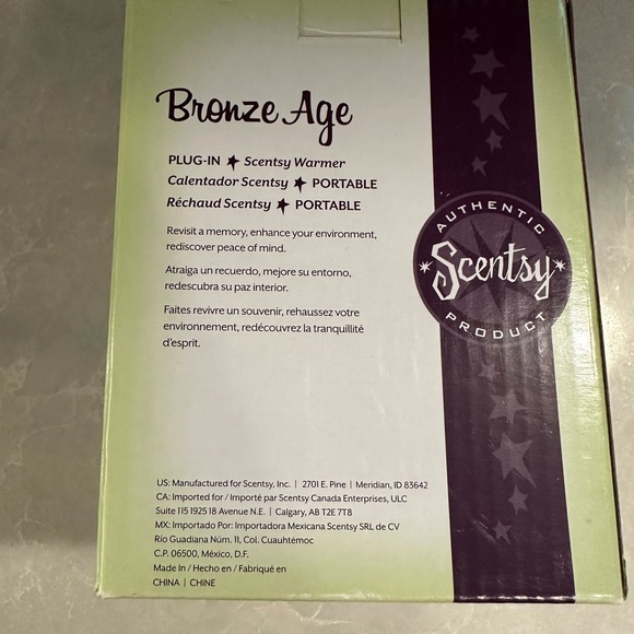 Scentsy Bronze Age Shimmery Nightlight Wall Plug In Wax Warmer Retired NEW - Picture 4 of 4